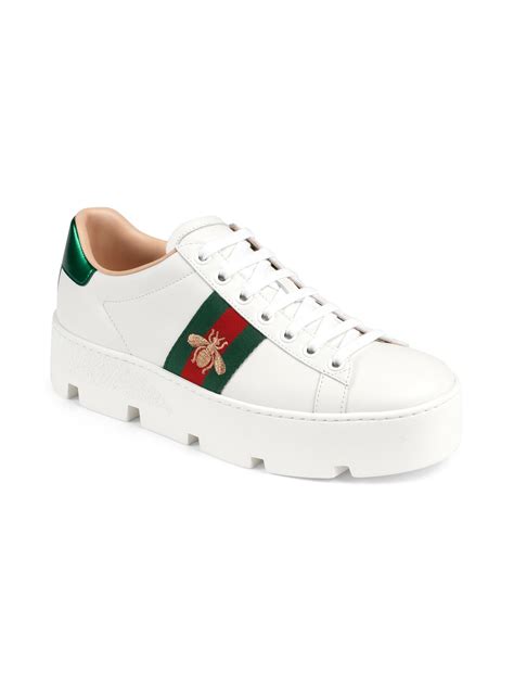 gucci bee sneakers on sale|gucci new ace platform sneakers.